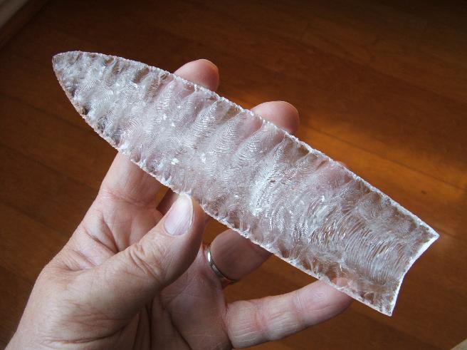 Clovis Style Spear Point -- Quartz Crystal -- 2007