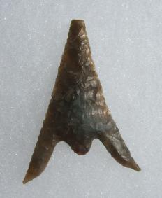 Ancient authentic Gunther swept-wing style arrowhead.