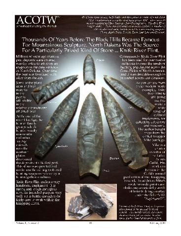 ACOTW--Vol2-Num2--February 2010--Arrowhead Collecting On The Web -- modern-made Knife River Flint spear and dart points by Mike Santiago