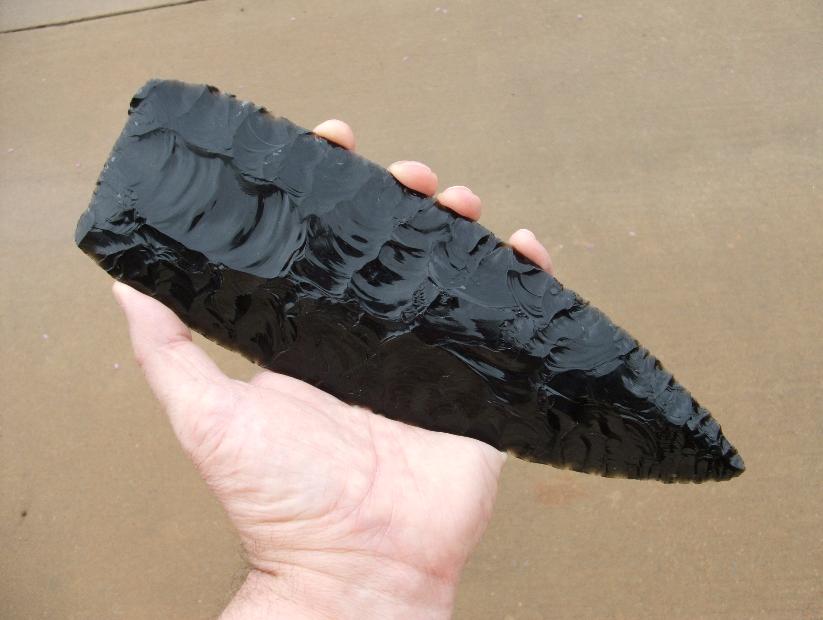 Clovis Style Spear Point -- Obsidian -- 2005
