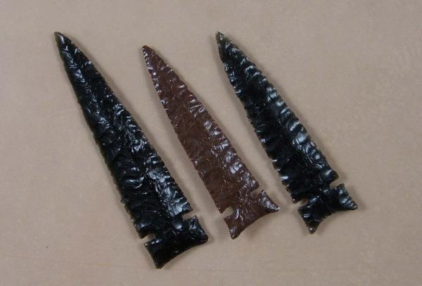 Set of 3 Desert Side Notch Dart Points -- 2006 A.D.