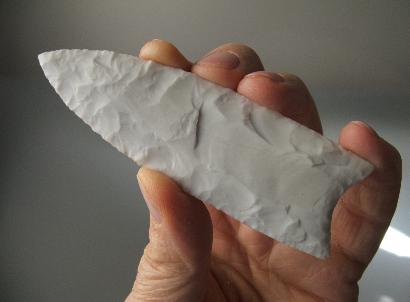 Clovis Spear Point -- Novaculite Flint -- 2007 A.D.