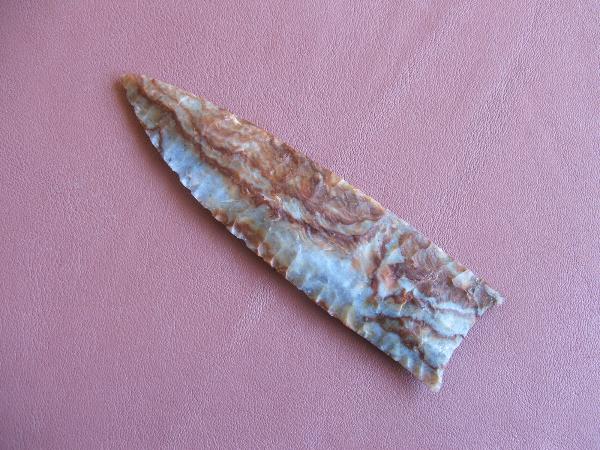 Paleo-Indian Plainview Style Lance Point -- Paiute Agate -- 2008 A.D.
